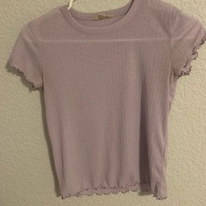 purple ribbed t-shirt
